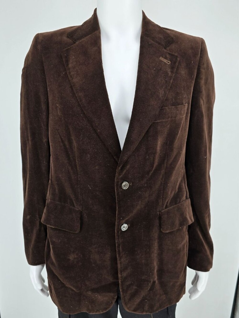 Vintage 1990s Esprit by Campus Brown Velvet Blazer Sport Coat (40L) *Fair/Good